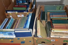 THREE BOXES OF HARDBACK BOOKS, subjects include, engineering, sailing and fishing, titles include
