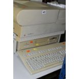 FOUR PIECES OF RETRO APPLE COMPUTER EQUIPMENT, comprising an Extended Keyboard II, assembled in