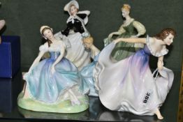 FIVE ROYAL DOULTON LADIES, comprising 'A Gypsie Dance' HN2230, 'Autumn Breezes' HN2147, 'Fair