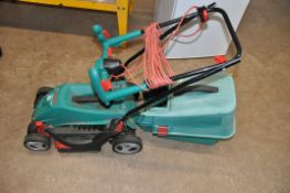 A BOSCH ROTAK 37-14 ERGO ELECTRIC LAWN MOWER with grass box (PAT pass and working)