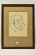 HENRI GAUDIER-BREZSKA (1891-1915) STUDY OF A HEAD, a portrait sketch of the head of an elderly