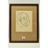 HENRI GAUDIER-BREZSKA (1891-1915) STUDY OF A HEAD, a portrait sketch of the head of an elderly