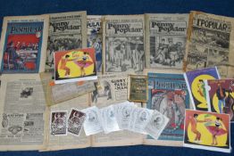A QUANTITY OF PRINTED EPHEMERA, to include assorted copies of 'The Popular' magazine from 1912