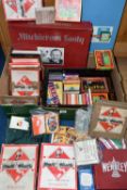 ONE BOX OF VINTAGE BOARD GAMES AND PLAYING CARDS, to include seven vintage boxed sets of John