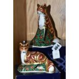 TWO BOXED ROYAL CROWN DERBY IMARI PAPERWEIGHTS, comprising the Devonian Vixen issued 2004 as a pre-