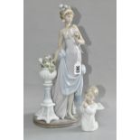 TWO LLADRO FIGURES, comprising 5377 'A Touch Of Class' (nibbles and chips to lilies), and an '