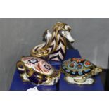 THREE BOXED ROYAL CROWN DERBY IMARI PAPERWEIGHTS, comprising Crab, issued 1988-91, Terrapin,