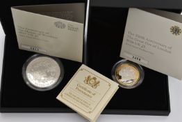 TWO BOXED 'ROYAL MINT' COINS, to include 'The Centenary of the House of Windsor 2017 UK £5' Silver