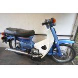 A 1990 HONDA CUB ECONOMY 90 - H336 GPB - This moped was first registered August 1990, it's has as