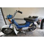 A 1975 HONDA CHALY - LBF 597P - This moped was first registered in August 1975, it has a 72cc petrol