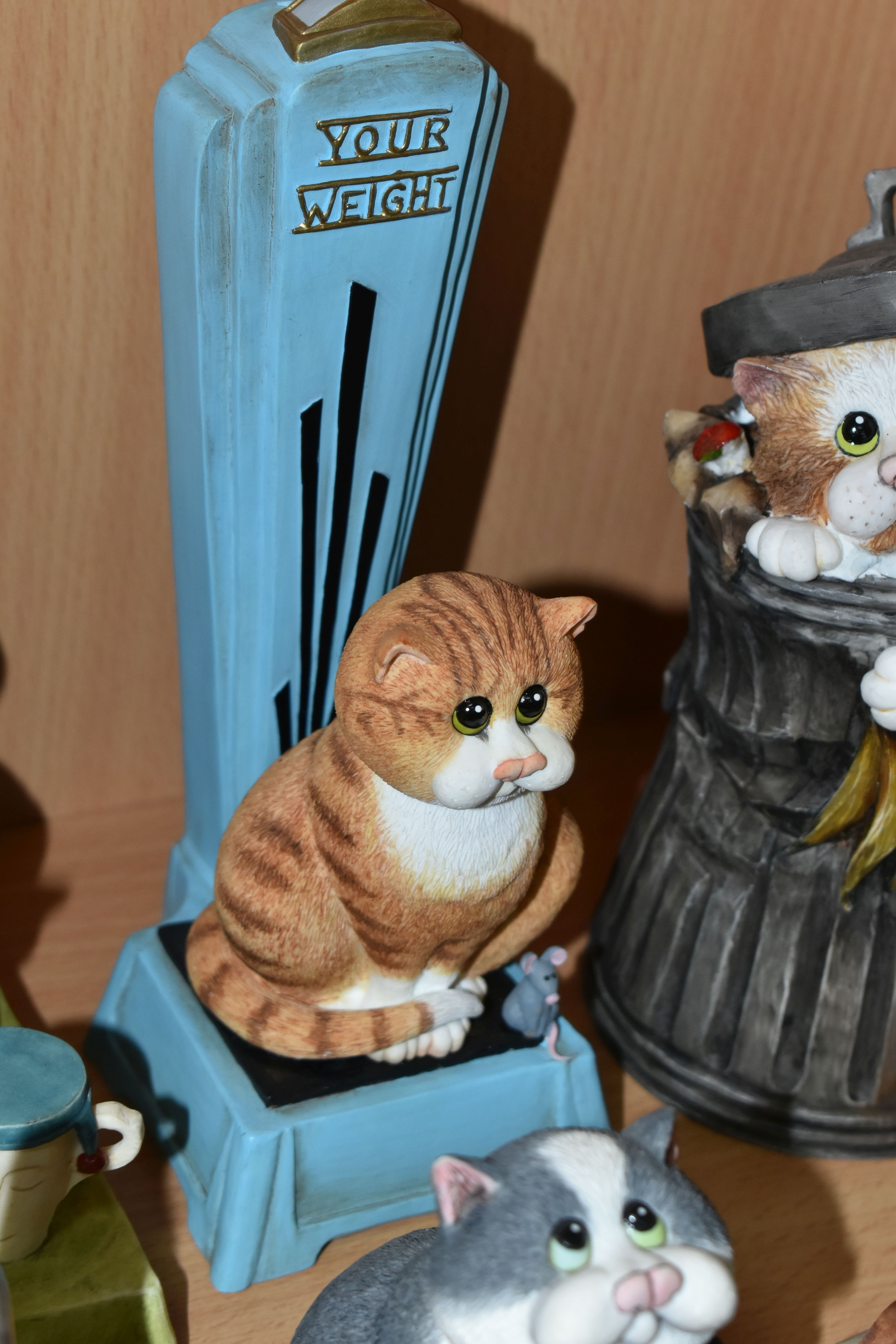 FIVE BORDER FINE ARTS 'COMIC & CURIOUS CATS' FIGURES, AND A WINSTANLEY KITTEN FIGURE, comprising - Image 4 of 7