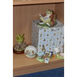 A GROUP OF BEATRIX POTTER AND BUNNYKINS FIGURES AND ORNAMENTS, comprising a Beswick Peter Rabbit