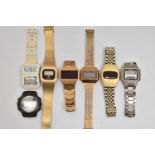 A BAG OF ASSORTED DIGITAL WRISTWATCHES, seven in total, names to include 'Trafalgar, Bentima,
