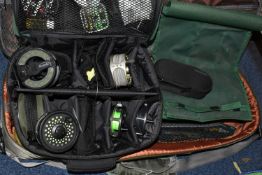 VINTAGE FLY FISHING EQUIPMENT ETC, to include five reels comprising a Vision Koma with spare