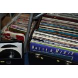 FOUR CASES OF LPS AND ONE BOX OF SINGLE RECORDS, over one hundred and fifty LPs, artists include