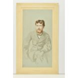 ATTRIBUTED TO CARLO PELLEGRINI / APE (1839-1889) A PORTRAIT STUDY, an unfinished seated portrait