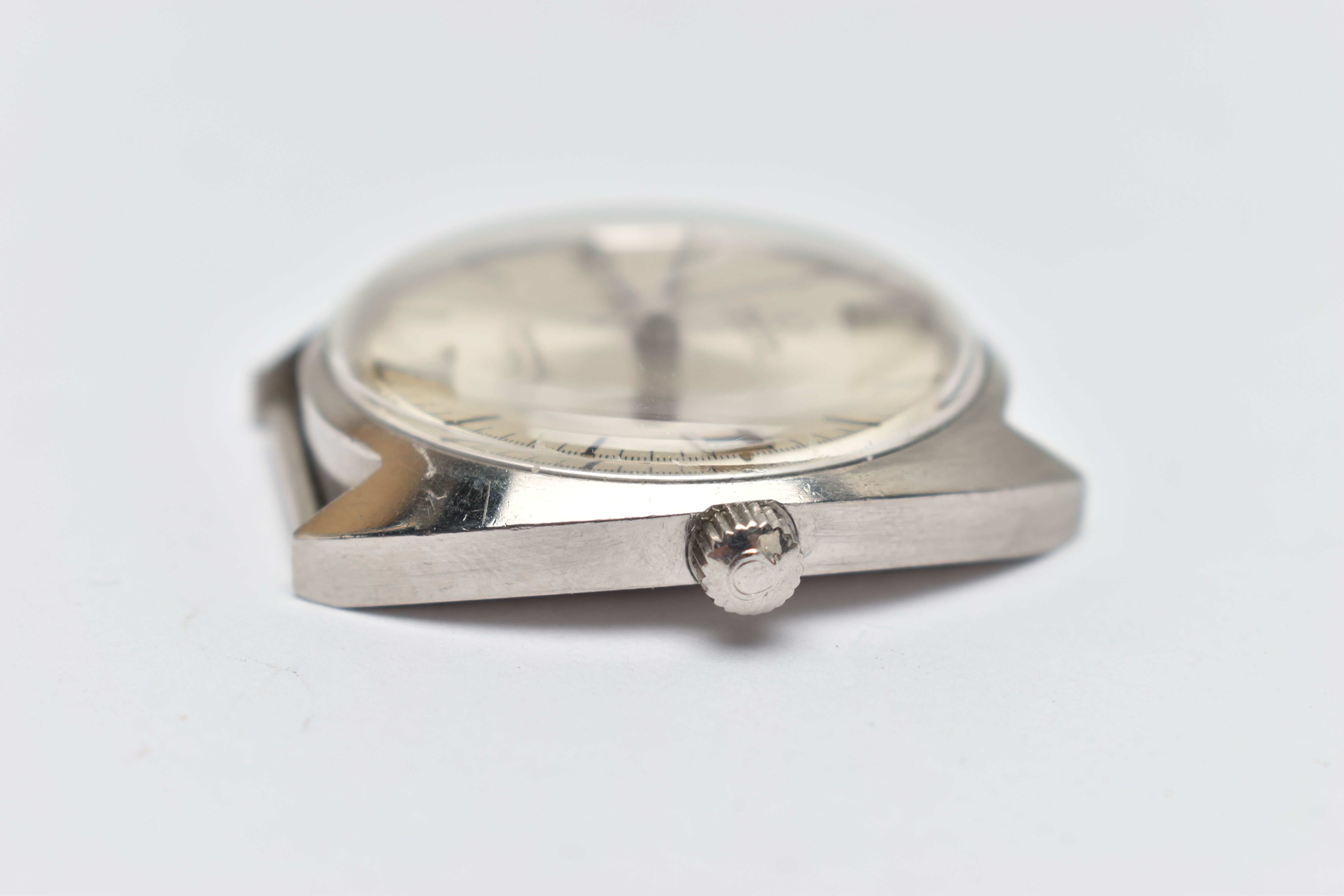 AN OMEGA AUTOMATIC, SEAMASTER COSMIC WATCH HEAD, round silver dial, baton markers, date window at - Image 5 of 5