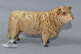 A BESWICK GALLOWAY BULL - SILVER DUNN, model no 1746C (1) (Condition Report: has some damage and