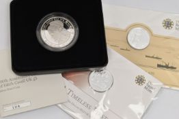 THREE ROYAL MINT COINS, to include a boxed '100th Anniversary of the Death of Edith Cavell UK £5'