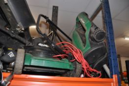A QUALCAST TURBOTRAK 35 ELECTRIC LAWN MOWER (PAT fail due the lack of on/off switch but works) and a
