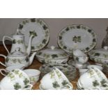 A SIXTY FIVE PIECE ROYAL WORCESTER 'THE WORCESTER HOP - MATHON' DINNER SERVICE, comprising two