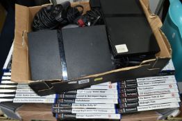 PLAYSTATION 2 SLIM CONSOLES AND GAMES, games include Jak & Daxter, Midnight Club 1-3, Smugglers
