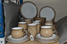 A FORTY SEVEN PIECE DENBY 'VICEROY' DINNER SERVICE, comprising eight dinner plates, six tea