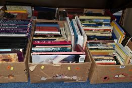 FIVE BOXES OF BOOKS, over one hundred titles to include history, the United Kingdom, medical and