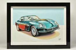 ROZ WILSON (BRITISH 1960) '1965 FERRARI 275 GTB SCAGLIETTI', a depiction of a classic Ferrari,