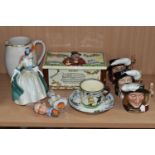 A GROUP OF ROYAL DOULTON CERAMICS, comprising the Three Musketeers small character jugs Athos,