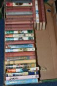ONE BOX OF BIGGLES BOOKS by Captain W.E. Johns containing twenty-eight titles, mostly 1st