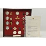 A QUEENS GUARDS COLLECTION OF TWELVE APPROX 40 gram silver proof medals by Birmingham Mint in a