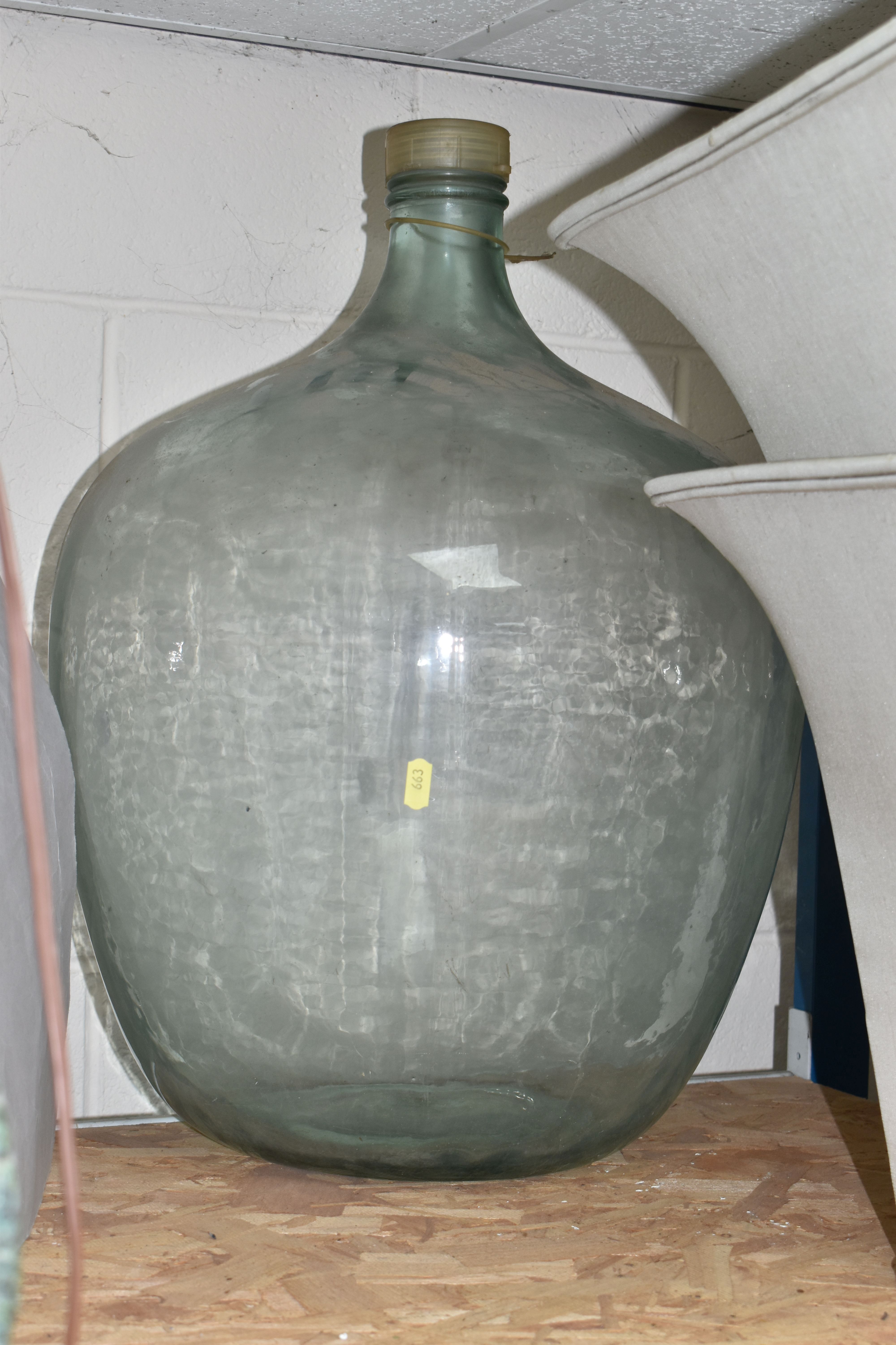 A PAIR OF TABLE LAMPS, bronzed style lamp bases with pale green shades, height 65cm to top of - Image 2 of 3