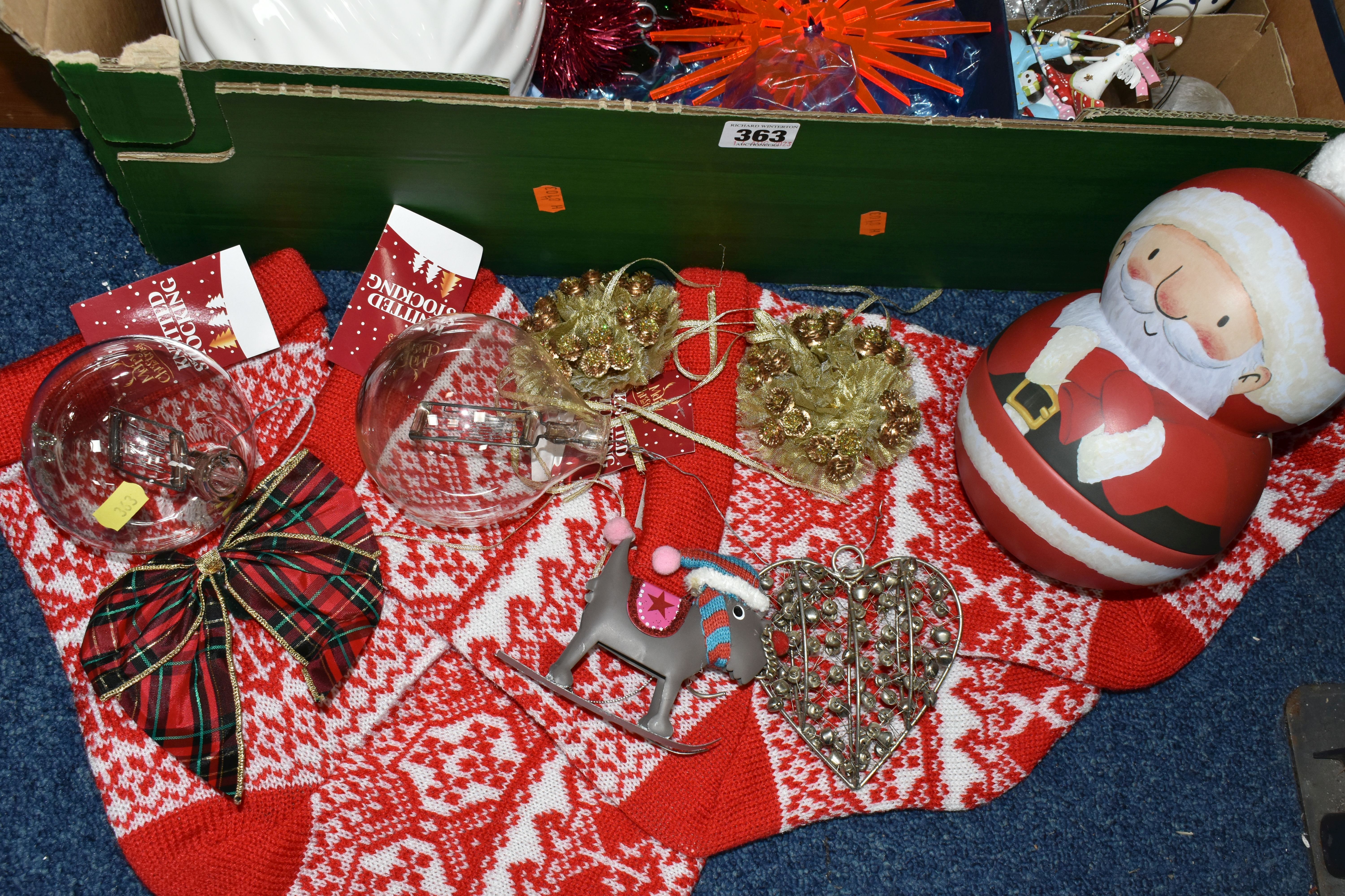 THREE BOXES OF CHRISTMAS TREES AND DECORATIONS, comprising a vintage boxed Walter Grafton & Son Ltd. - Image 2 of 4
