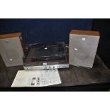 A VINTAGE SONY HMW-20 RECORD PLAYER with two matching speakers and manual (PAT pass and working) (