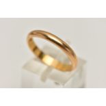 A POLISHED 22CT GOLD BAND RING, hallmarked 22ct Birmingham, ring size P, approximate gross weight