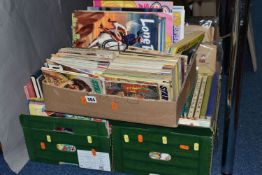 THREE BOXES OF CHILDREN'S BOOKS, ANNUALS & MAGAZINES, approximately ninety titles in hardback format