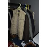 THIRTEEN MEN'S JACKETS AND SHOWER - PROOF GILETS, to include six Peter storm gilets (three UK size