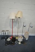 A SELECTION OF TABLE/DESK LAMPS, of various styles (10)