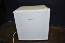 A RUSSELL HOBBS TABLE TOP FRIDGE width 47cm x depth 45cm x height 48cm (PAT pass and working at 5
