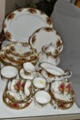 A FORTY PIECE ROYAL ALBERT OLD COUNTRY ROSES PART DINNER SERVICE, comprising am oval meat platter,