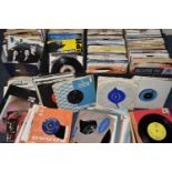 TWO BOXES OF SINGLE RECORDS, over five hundred records, to include artists Kim Wilde, Tracey