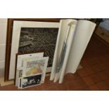 A SMALL QUANTITY OF PICTURES AND PRINTS ETC, to include two monochrome book illustrations, depicting