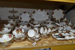 A QUANTITY OF ROYAL ALBERT 'OLD COUNTRY ROSES' PATTERN DINNERWARE, comprising an oval dinner