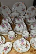 A FIFTY EIGHT PIECE ROYAL CROWN DERBY 'DERBY POSIES' TEA SET AND GIFTWARES, comprising a teapot, two