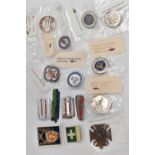 A SELECTION OF FIFTEEN ENAMEL BADGES, to include train and bus badges, YMCA, Womens's Gas Council