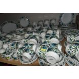 A LARGE QUANTITY OF MIDWINTER SPANISH GARDEN PATTERN DINNER WARE, including four coffee pots,