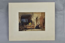 FOLLOWER OF CHARLES CATTERMOLE (1832-1900) A STUDY FOR AN INTERIOR GENRE SCENE, depicting figures