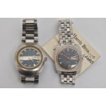 TWO GENTS AUTOMATIC WRISTWATCHES, the first a Tissot automatic T. 12, round navy blue and silver
