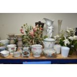 A QUANTITY OF PLANTERS, VASES AND OTHER DECORATIVE HOMEWARES, to include approximately twenty six